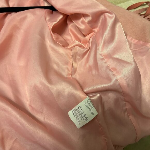 Chartou Women's Faux Suede Moto Biker Jacket Chic Cropped Tassel Fringe - Picture 9 of 11